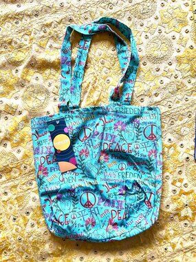 Canvas "Peace" tote bag